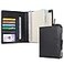 WASON A5 Binder PU Leather Journal Ring Portfolio Lined Notebook Refillable Paper Diary with Removable Clipboard Writing Notepad for Travel Business School Agenda Organizer Black