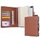 WASON A5 Binder PU Leather Journal Ring Portfolio Lined Notebook Refillable Paper Diary with Removable Clipboard Writing Notepad for Travel Business School Agenda Organizer Brown