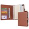 WASON A5 Binder PU Leather Journal Ring Portfolio Lined Notebook Refillable Paper Diary with Removable Clipboard Writing Notepad for Travel Business School Agenda Organizer Brown