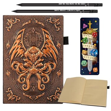 CZYY DND Campaign Journal A5 RPG Notebook with Embossed PU Cover