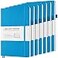 MALEDEN 7 Pack Lined Journal Notebook Hardcover PU Leather Notebook for Men Women 100 GSM Thick Numbered Pages with Index Content Inner Pockets Bookmarks A5 Ruled Writing Journal Bulk Deep Blue