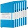 MALEDEN 7 Pack Lined Journal Notebook Hardcover PU Leather Notebook for Men Women 100 GSM Thick Numbered Pages with Index Content Inner Pockets Bookmarks A5 Ruled Writing Journal Bulk Deep Blue