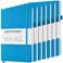 MALEDEN 7 Pack Lined Journal Notebook Hardcover PU Leather Notebook for Men Women 100 GSM Thick Numbered Pages with Index Content Inner Pockets Bookmarks A5 Ruled Writing Journal Bulk Deep Blue