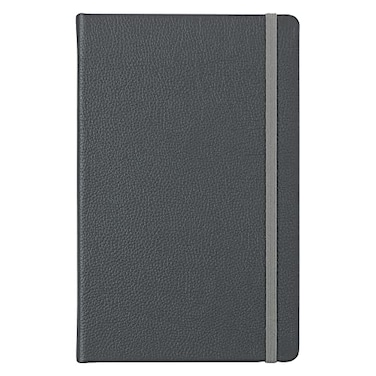 Leatherpress Leather Notebook Writing Journal FullGrain Leather Narrow Ruled Paper Notebooks for Work School Twilight Gray 84 x 54