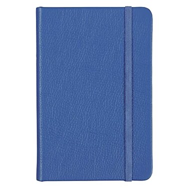 Leatherpress Leather Pocket Notebook Writing Journal FullGrain Leather Narrow Ruled Paper Notebooks for Work School Pacific Blue 57 x 38