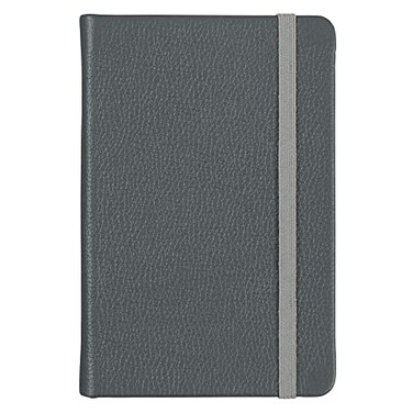 Leatherpress Leather Pocket Notebook Writing Journal FullGrain Leather Narrow Ruled Paper Notebooks for Work School Twilight Gray 57 x 38