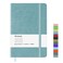 Wiisdatek Notebook Journal Lined Leather Hard Cover100Gsm Thick Paper with Inner Pocket for Writing Note Taking Office School5825Light blue