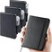 NIRMIRO 3 Pack Pocket Notebook Small Journal with Pen 37 x 57 A6 Mini Notebook for Women Men Work Writing Hardcover Small Pocket Notepad with 100Gsm Premium Thick Lined Paper Black Leather