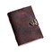 AzureGreen DOUBLE DRAGON Blank Page BOOK Handcrafted Leather Writing Unlined 5 x 7 JOURNAL Brown With Claps