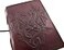 AzureGreen DOUBLE DRAGON Blank Page BOOK Handcrafted Leather Writing Unlined 5 x 7 JOURNAL MEDIUM Large Brown 8x6