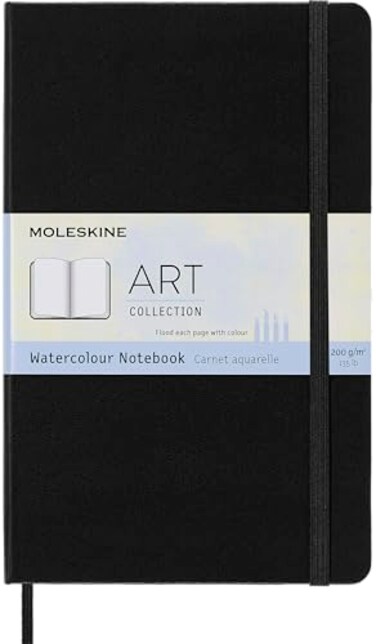 Moleskine Art Notebook Hard Cover Large 5 x 825 PlainBlank Black 72 Pages