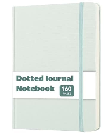 Mr. Pen Mr Pen Dotted Journal Notebook A5 Medium Size 57x84 160 Pages 80 Sheets Fabric Hardcover 100 GSM Thick Paper Bullet Dotted Journal for Planning Tracking