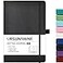 URSUNSHINE Dotted JournalNotebook Dot Grid Hard Cover Notebook Premium Thick Paper with Fine Inner Pocket Black Smooth Faux Leather Pen Loop 53826 Black