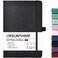 URSUNSHINE Dotted JournalNotebook Dot Grid Hard Cover Notebook Premium Thick Paper with Fine Inner Pocket Black Smooth Faux Leather Pen Loop 53826 Black