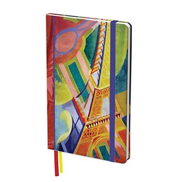 RainCaper Vegan Leather Journal Notebook 160 DotGrid Pages 57 inches x 8 inches Journal Delaunay Eiffel Tower