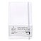 Stonit 5x8 Hard Cover Dot Grid Notebook with Inner Pocket and Elastic Closure White