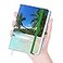 HUAMXE Small Notebook Mini Pocket Journal A6 57 x 39 Leather Hardcover Journal with Pen Holder 160 Thick Papers Cute Lined Notebook Small Notepad for Women Writing Work Travel Coconut Trees