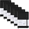 Coopay 6 Pack Pocket Notebook Journals Bulk 35 x 55 160 Lined Pages A6 Mini Notepad Hardcover leather Journal with 100GSM Thick Paper Small Notebooks for Writing Work Men Women Black