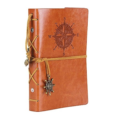 EvZ 7Inch Refillable A6 Binder Notebook Premium Vegan Leather Personal Planner EcoFriendly Journal with 6Ring LooseLeaf System for Writing Business and Creative Sketches Brown