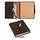 TheAntiq Brown XL Leather Journal Cover 75 x 95 Refillable Genuine Leather Notebook Cover for Composition Notebook Planner Diary Handmade Protective Travel Writing Case