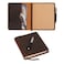 TheAntiq Brown XL Leather Journal Cover 75 x 95 Refillable Genuine Leather Notebook Cover for Composition Notebook Planner Diary Handmade Protective Travel Writing Case