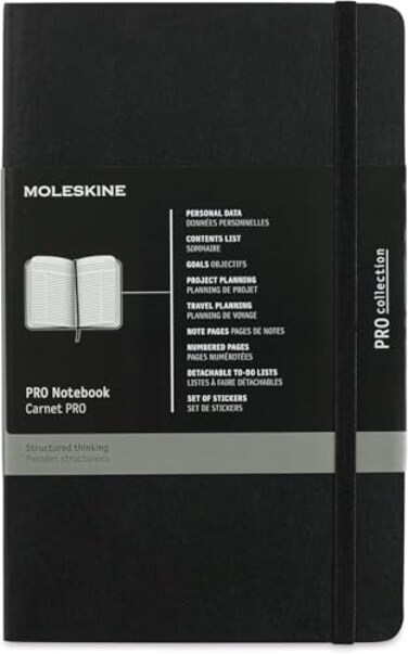 Moleskine Professional Notebook Large Black Soft Cover 5 x 825