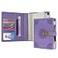 WASON Journal with Lock A5 Binder Diary Ruled Spiral Notebook Planner Portfolio and Refillable Writing Lined Paper Notepad Pen Clipboard Organizer For Ideal Business School Travel Purple