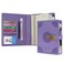 WASON Journal with Lock A5 Binder Diary Ruled Spiral Notebook Planner Portfolio and Refillable Writing Lined Paper Notepad Pen Clipboard Organizer For Ideal Business School Travel Purple