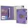 WASON Journal with Lock A5 Binder Diary Ruled Spiral Notebook Planner Portfolio and Refillable Writing Lined Paper Notepad Pen Clipboard Organizer For Ideal Business School Travel Purple
