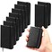 Qeeenar 10 Pcs Mini Black Leather Pocket Notebook Bulk 4 x 25 Inch Small Journal Note Book 50 Sheets Hardcover Tiny Notepad Lined for Office Home School Writing Supplies