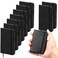 Qeeenar 10 Pcs Mini Black Leather Pocket Notebook Bulk 4 x 25 Inch Small Journal Note Book 50 Sheets Hardcover Tiny Notepad Lined for Office Home School Writing Supplies