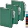 NIRMIRO 3 Pack Pocket Notebook Journals Mini Small Leather Lined Journal Notebooks for Note Taking Small Notepad with Pen Holder Dark Green