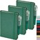 NIRMIRO 3 Pack Pocket Notebook Journals Mini Small Leather Lined Journal Notebooks for Note Taking Small Notepad with Pen Holder Dark Green