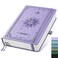 EMSHOI A5 Dotted Notebook Journal 320 Pages 100gsm Thick Dotted Paper Hardcover Leather Journal with Pen Holder Inner Pocket Dot Grid Notebook for Journaling 575x838 Light Purple