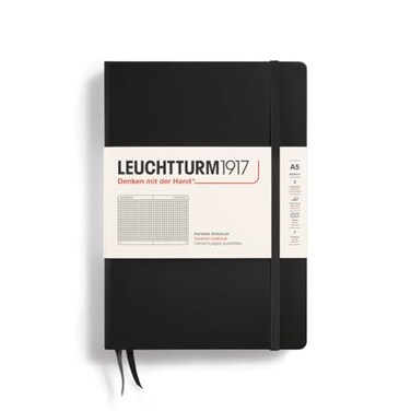 LEUCHTTURM1917 Notebook Hardcover Medium A5251 Numbered Pages for Writing and Journaling Black Squared
