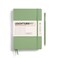 LEUCHTTURM1917 Notebook Hardcover Medium A5251 Numbered Pages for Writing and Journaling Sage Dotted