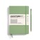 LEUCHTTURM1917 Notebook Hardcover Medium A5251 Numbered Pages for Writing and Journaling Sage Squared