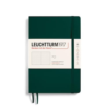 LEUCHTTURM1917 Notebook Softcover Medium A5123 Numbered Pages for Writing and Journaling Forest Green Dotted