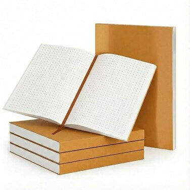 moonster Dot Grid Journal Notebook Paper for Refillable Leather Journals A5 Hardcover 70gsm Dotted Notebooks for Work 825 x 575 Inches with 320 Page Refill Note Book and Helpful Bookmark