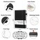 feela 12 Pack Notebooks Journals Bulk with 12 Black Pens Feela A5 Hardcover Notebook Classic Ruled Journal Set with Pen Holder for School Business Work Travel Writing 120 GSM 51x83 Black