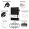 feela 12 Pack Notebooks Journals Bulk with 12 Black Pens Feela A5 Hardcover Notebook Classic Ruled Journal Set with Pen Holder for School Business Work Travel Writing 120 GSM 51x83 Black