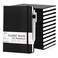 feela 12 Pack Notebooks Journals Bulk with 12 Black Pens Feela A5 Hardcover Notebook Classic Ruled Journal Set with Pen Holder for School Business Work Travel Writing 120 GSM 51x83 Black