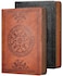 CAGIE 2 Pack Leather Vintage Journal for Men Soft Cover Lined Pages Notebook 180 Lay Flat for Writing Travel Diary 57 x 83 Black Brown