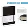 EMOMAS Lined Journal Notebook Hardcover Notebook for Men Women Journals for Writing Work School Home Daily Notes 160 Pages Medium A5 57x8 100 gsm Thick Paper Black