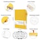 feela 18 Pack Journal Notebook for Work Business Notebook Bulk Hardcover Lined Writing Journal with Pen Holder for Men Women Note Taking with 18 Black Pens 120 GSM 51x83 A5 Yellow