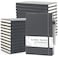 feela 24 Pack Journal Notebook for Work Business Notebook Bulk Hardcover Lined Writing Journal with Pen Holder for Men Women Note Taking with 24 Black Pens 120 GSM 51x83 A5 Gray