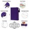 feela 3 Pack Pocket Notebook Journals Mini Cute Small Journal Notebook Bulk Hardcover College Ruled Notepad with Pen Holder for Office School Supplies with 3 Black Pens 35x 55 A6 Purple