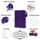 feela 3 Pack Pocket Notebook Journals Mini Cute Small Journal Notebook Bulk Hardcover College Ruled Notepad with Pen Holder for Office School Supplies with 3 Black Pens 35x 55 A6 Purple