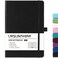 URSUNSHINE Graph Grid Paper NotebookJournal Classic JournalNotebook with Ribbon Divider Hardcover with Thick Paper 53 x 826 Banded Pen Holder Inner Pocket Black