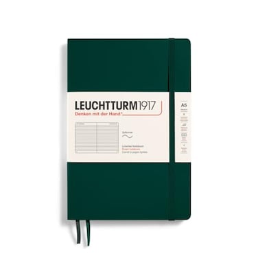 LEUCHTTURM1917 Notebook Softcover Medium A5123 Numbered Pages for Writing and Journaling Forest Green Ruled